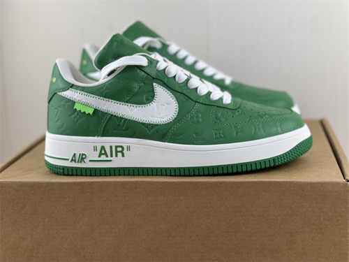 Original level_ Louis Vuitton _ Nike Air Force 1 Low White Green Low Low League_ full code shipment_ 38_46-1cd487c2